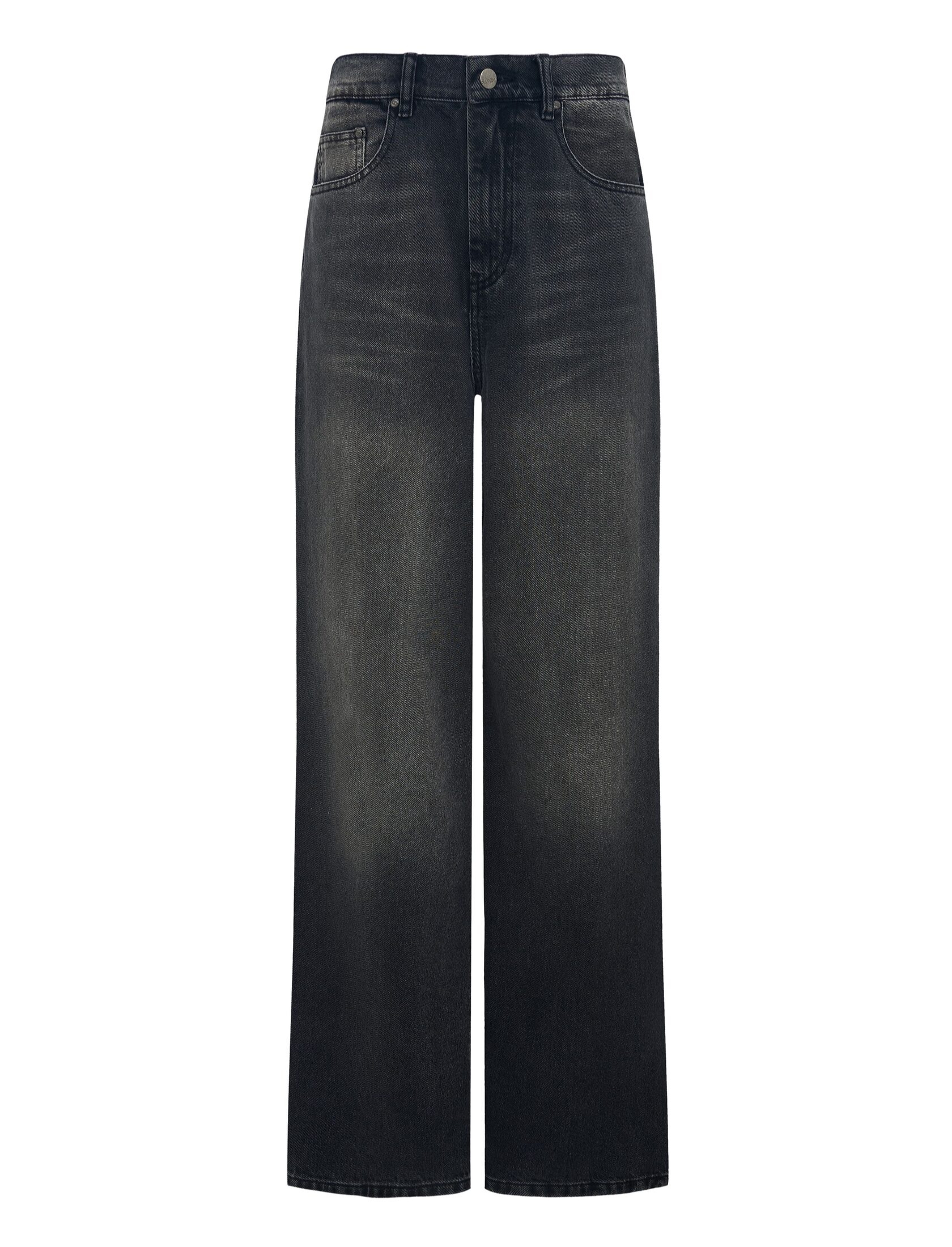 Джинсы wide leg серого цвета