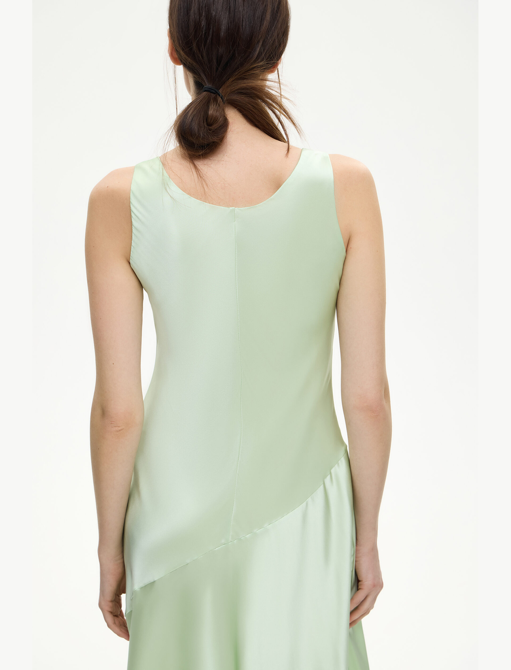 Платье из шелка Mulberry мятного цвета