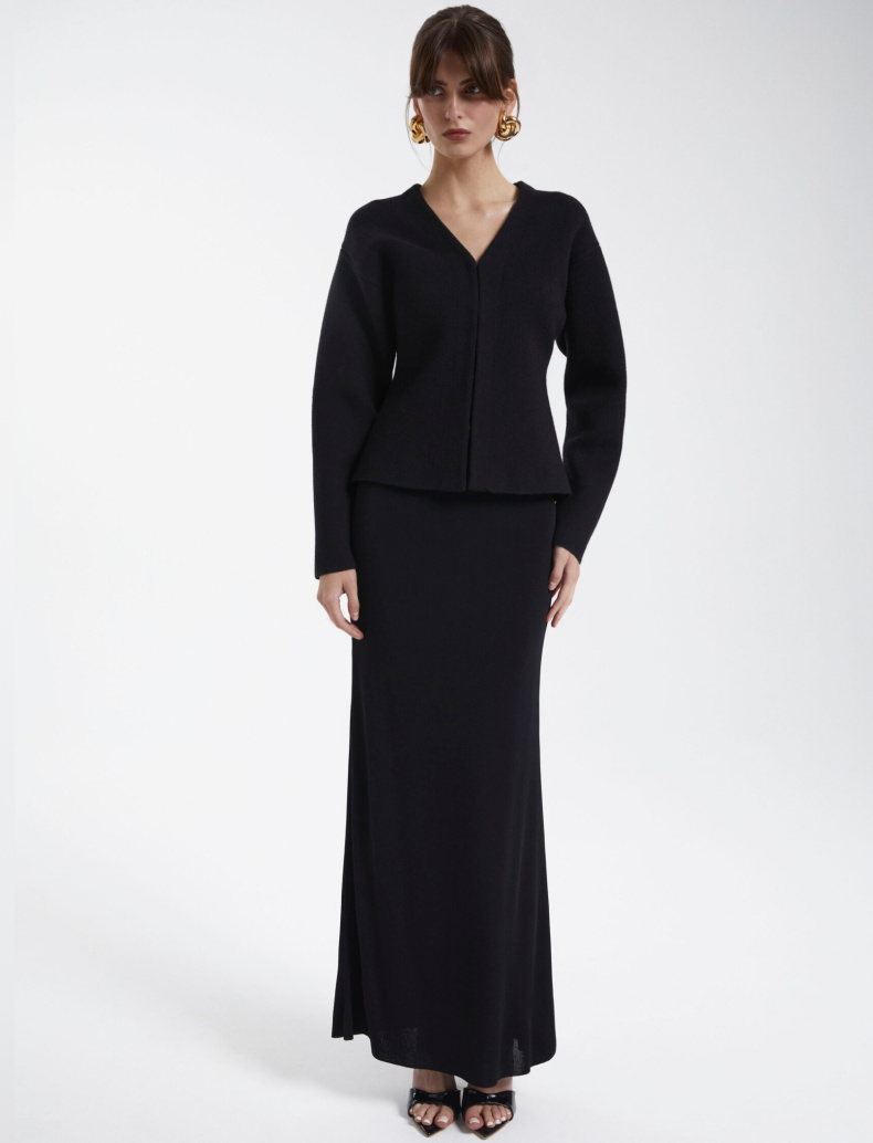 Трикотажная юбка black из вискозы