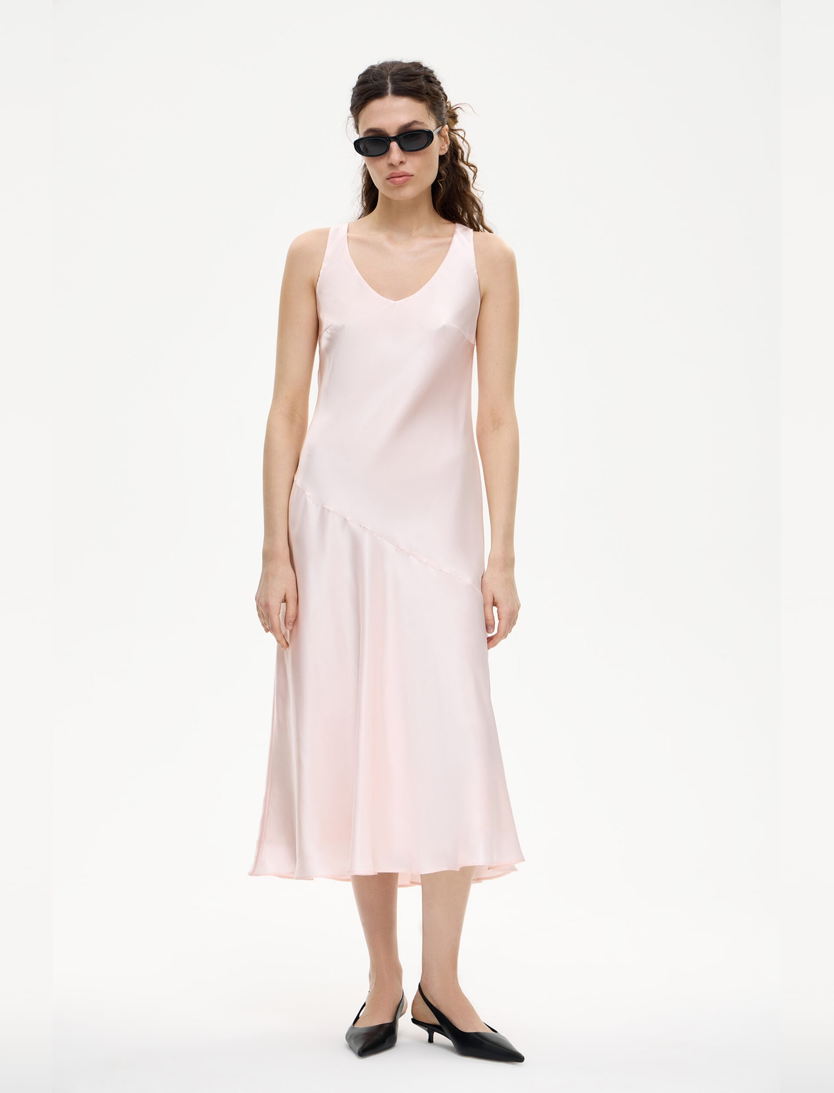 Платье из шелка Mulberry нежно-розового цвета