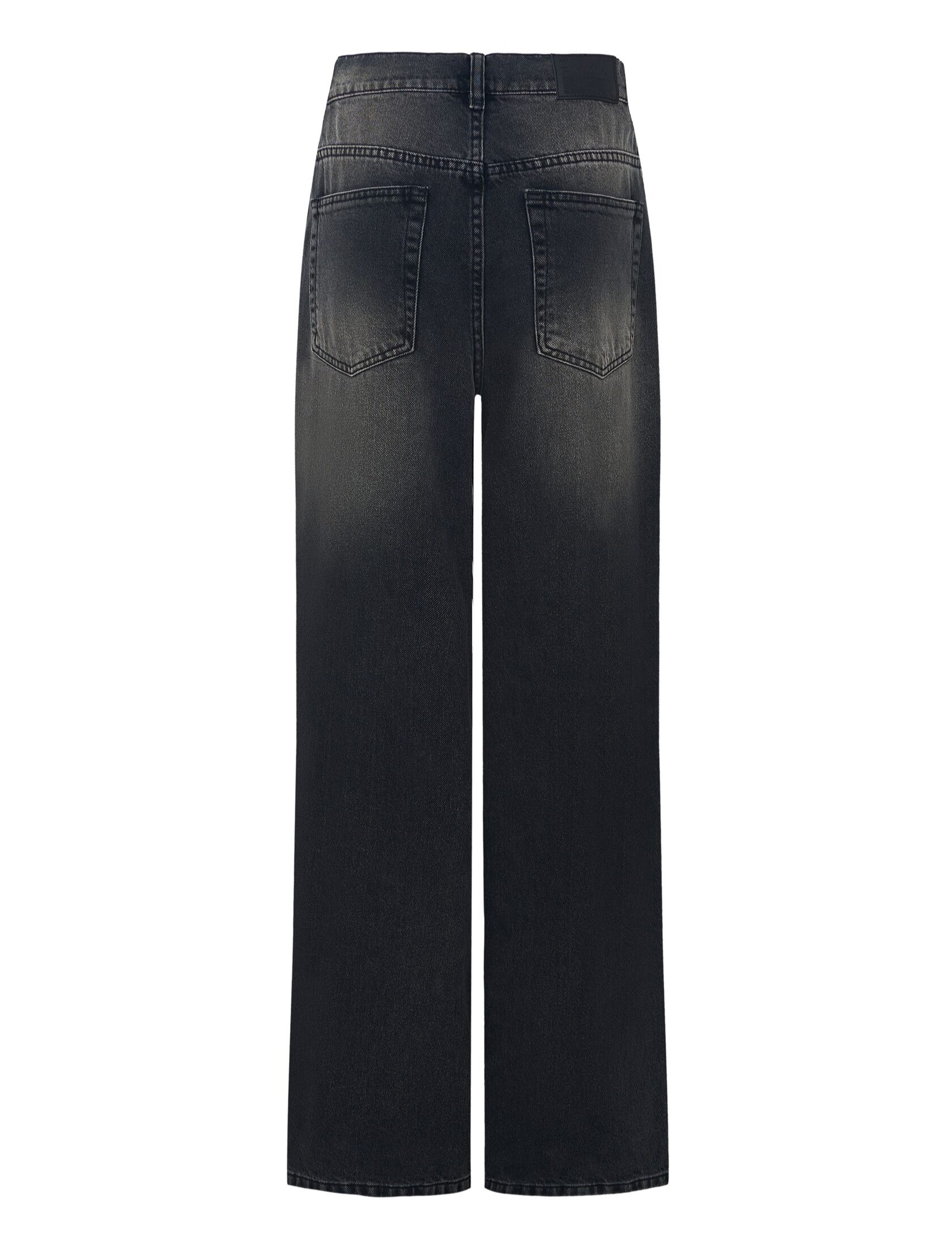 Джинсы wide leg серого цвета