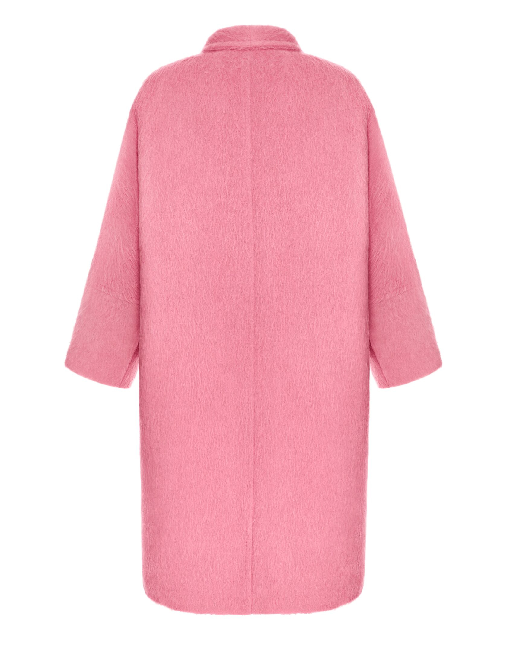 Пальто из шерсти альпака розового цвета