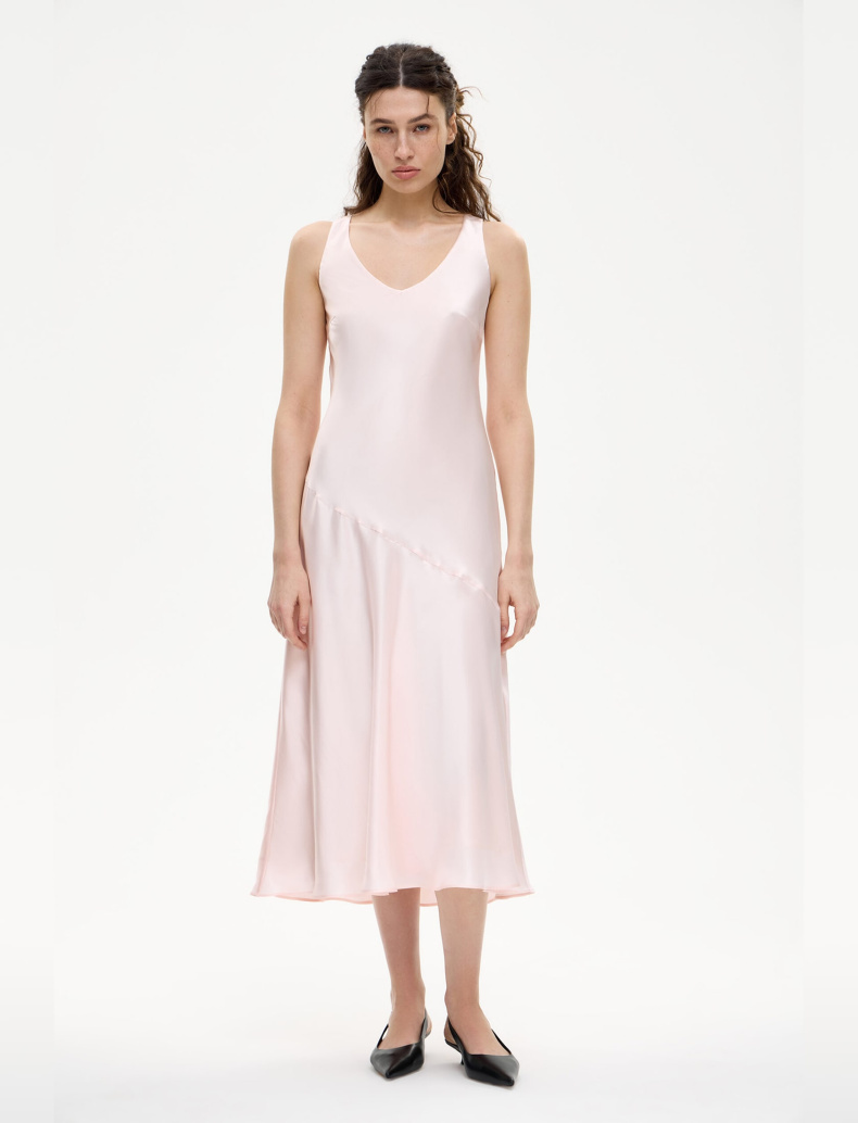 Платье из шелка Mulberry нежно-розового цвета