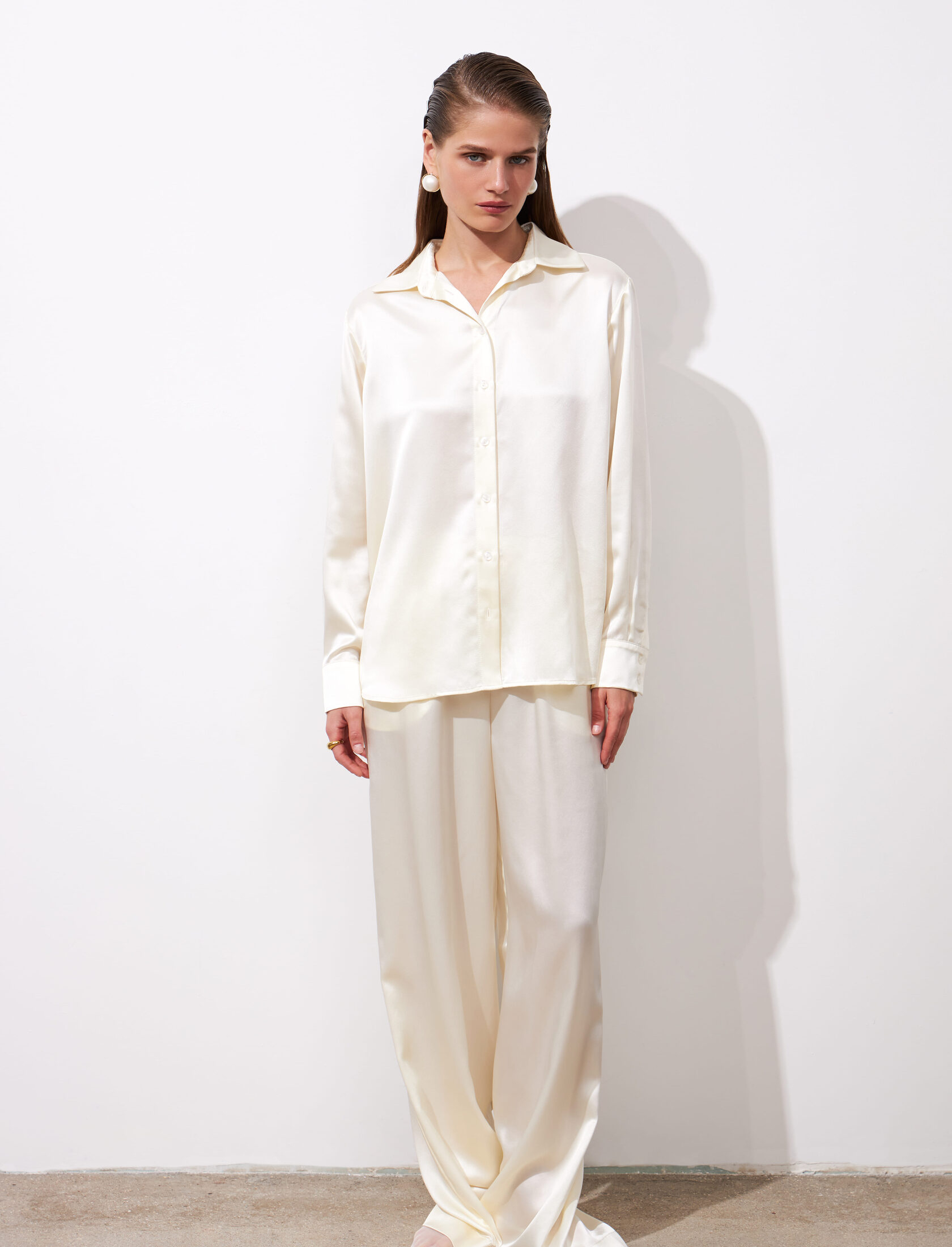 Брюки из шелка Mulberry