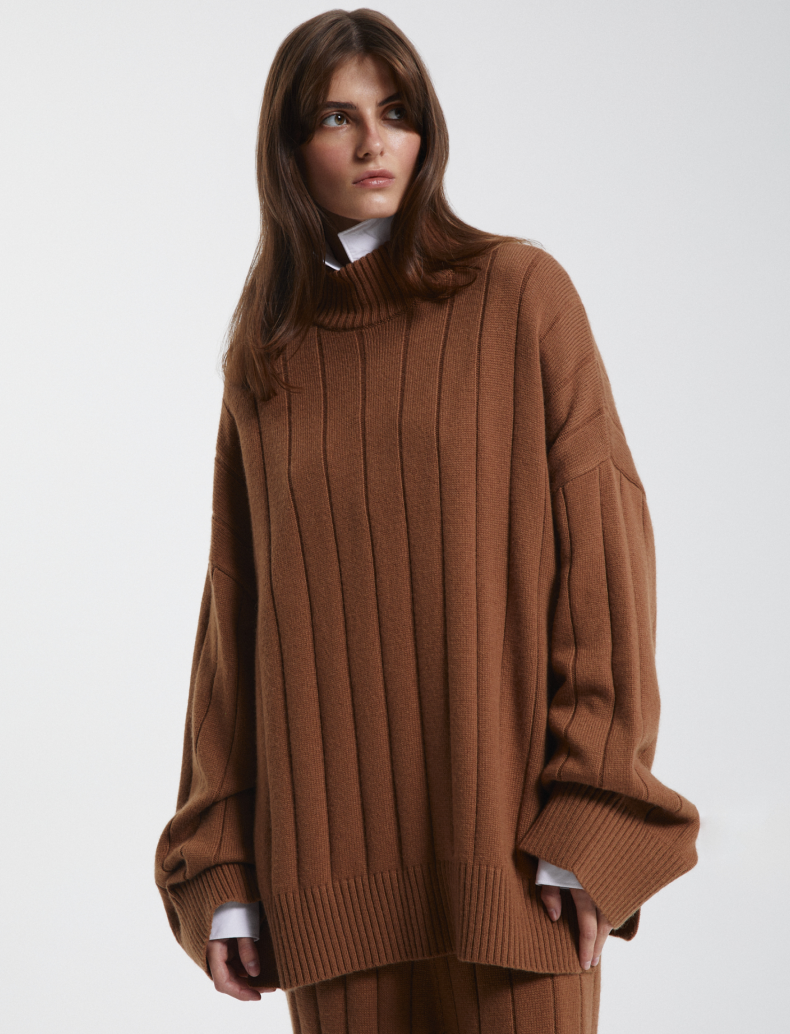 Свитер camel из смесовой шерсти мериноса