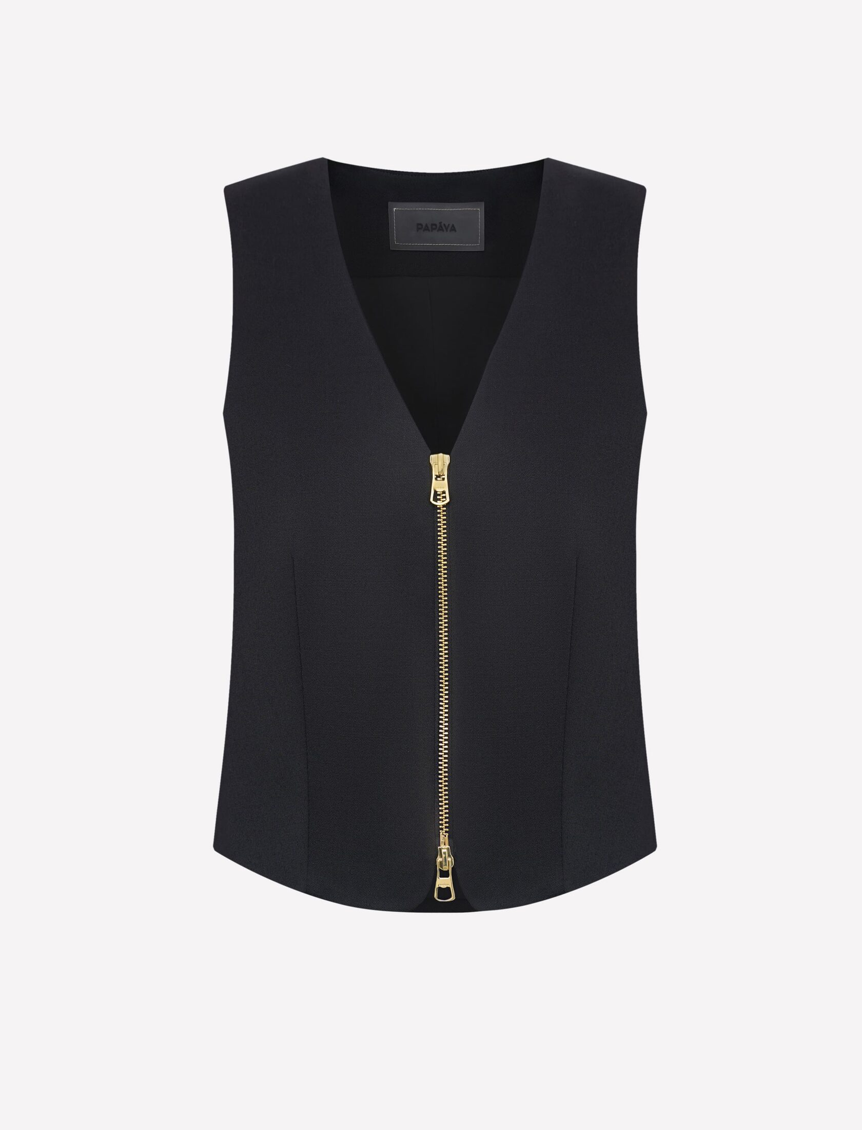 Костюмный жилет на молнии