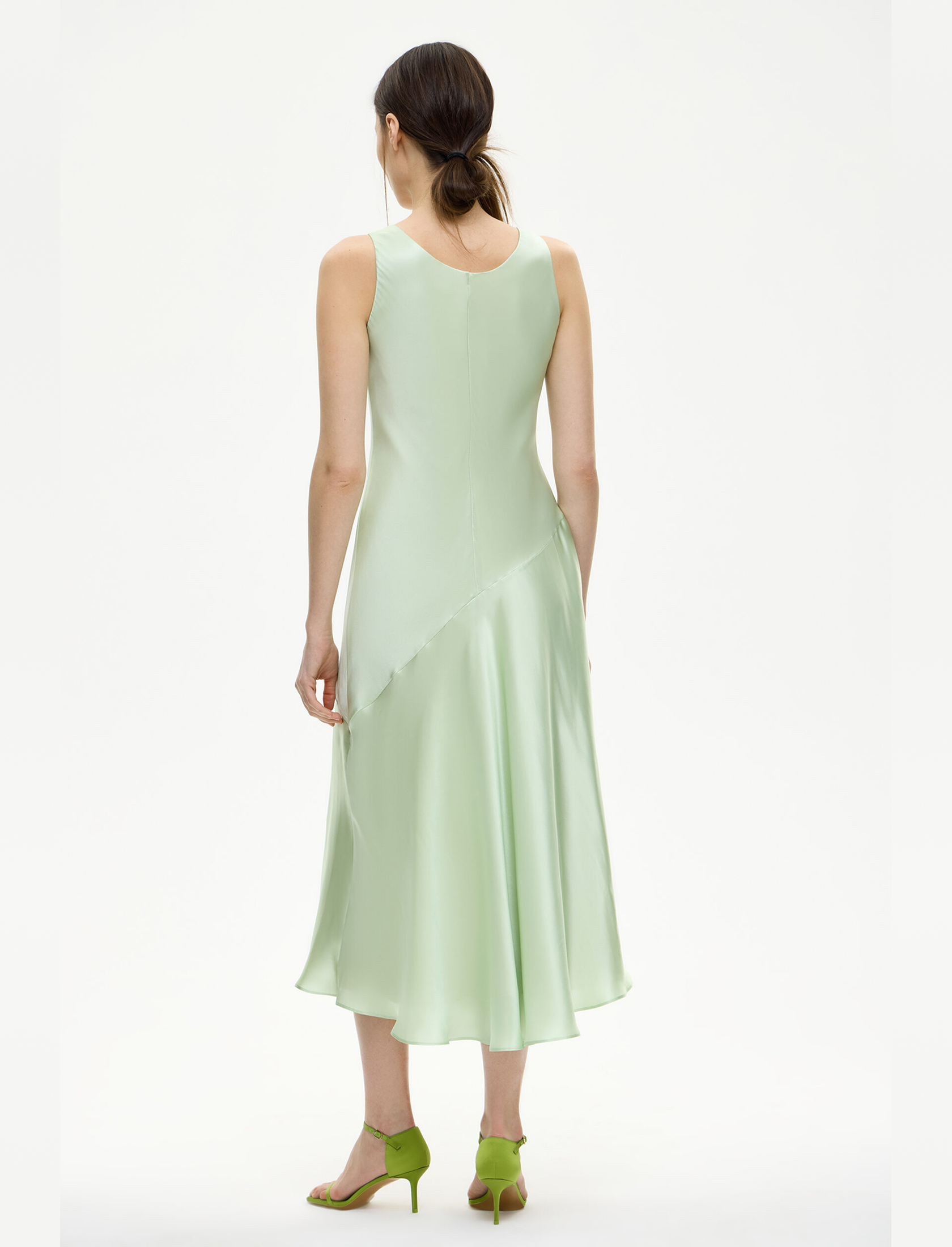 Платье из шелка Mulberry мятного цвета