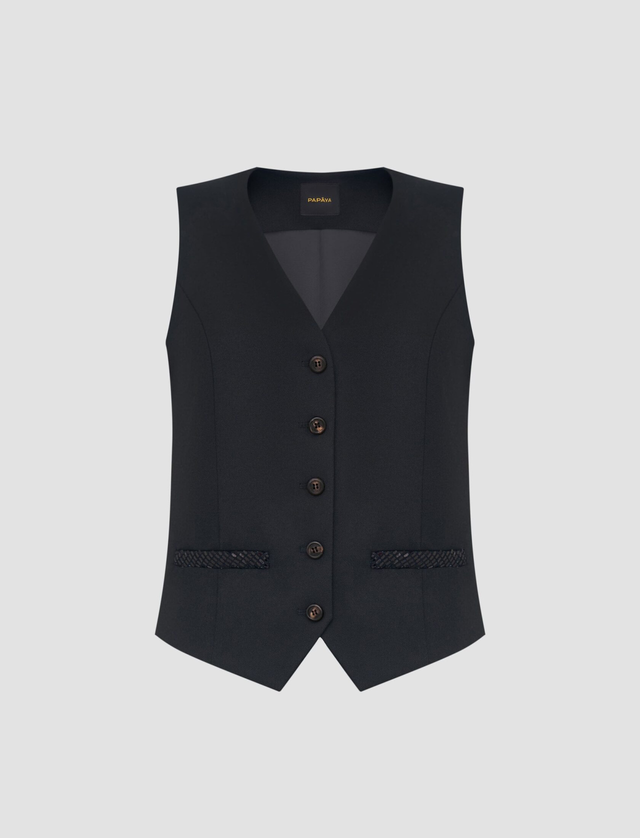 Костюмный жилет с пайетками Цвет ЧЕРНЫЙ