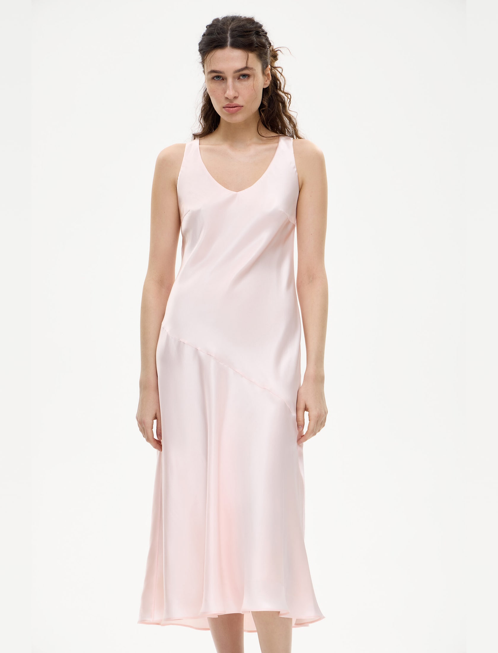 Платье из шелка Mulberry нежно-розового цвета