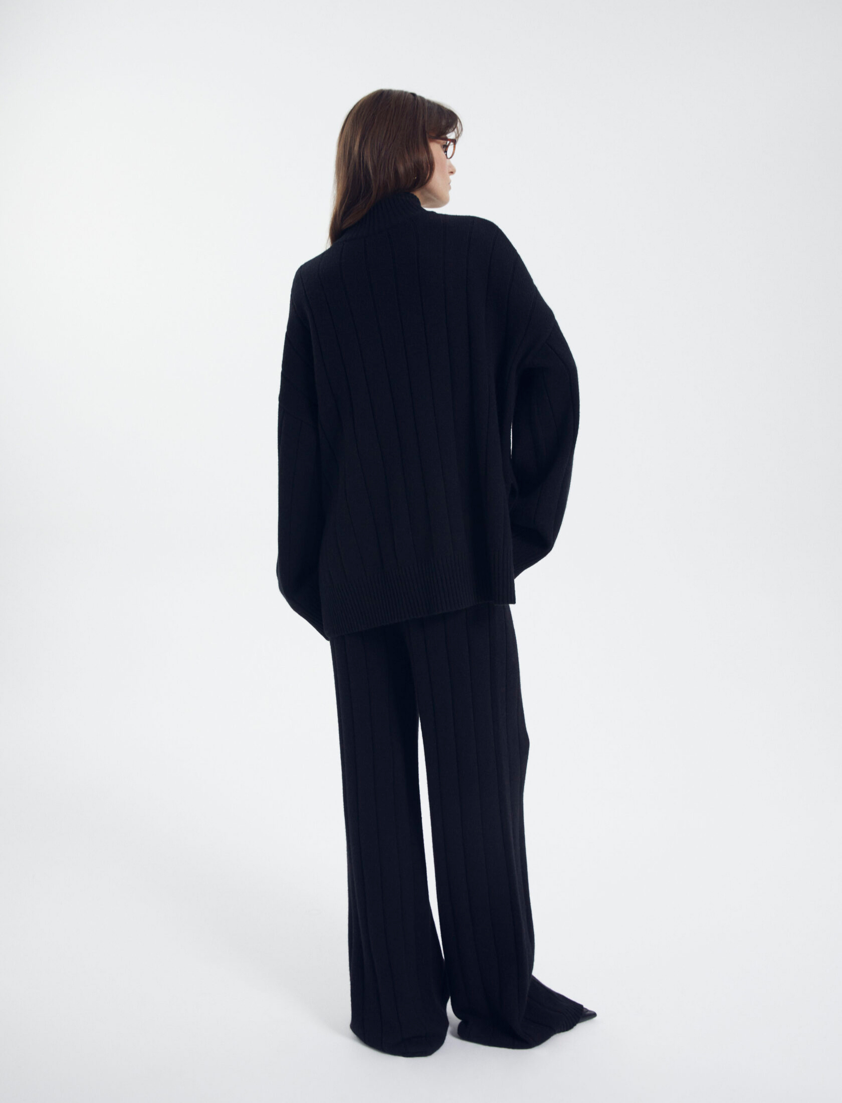 Брюки black из смесовой шерсти мериноса Petite
