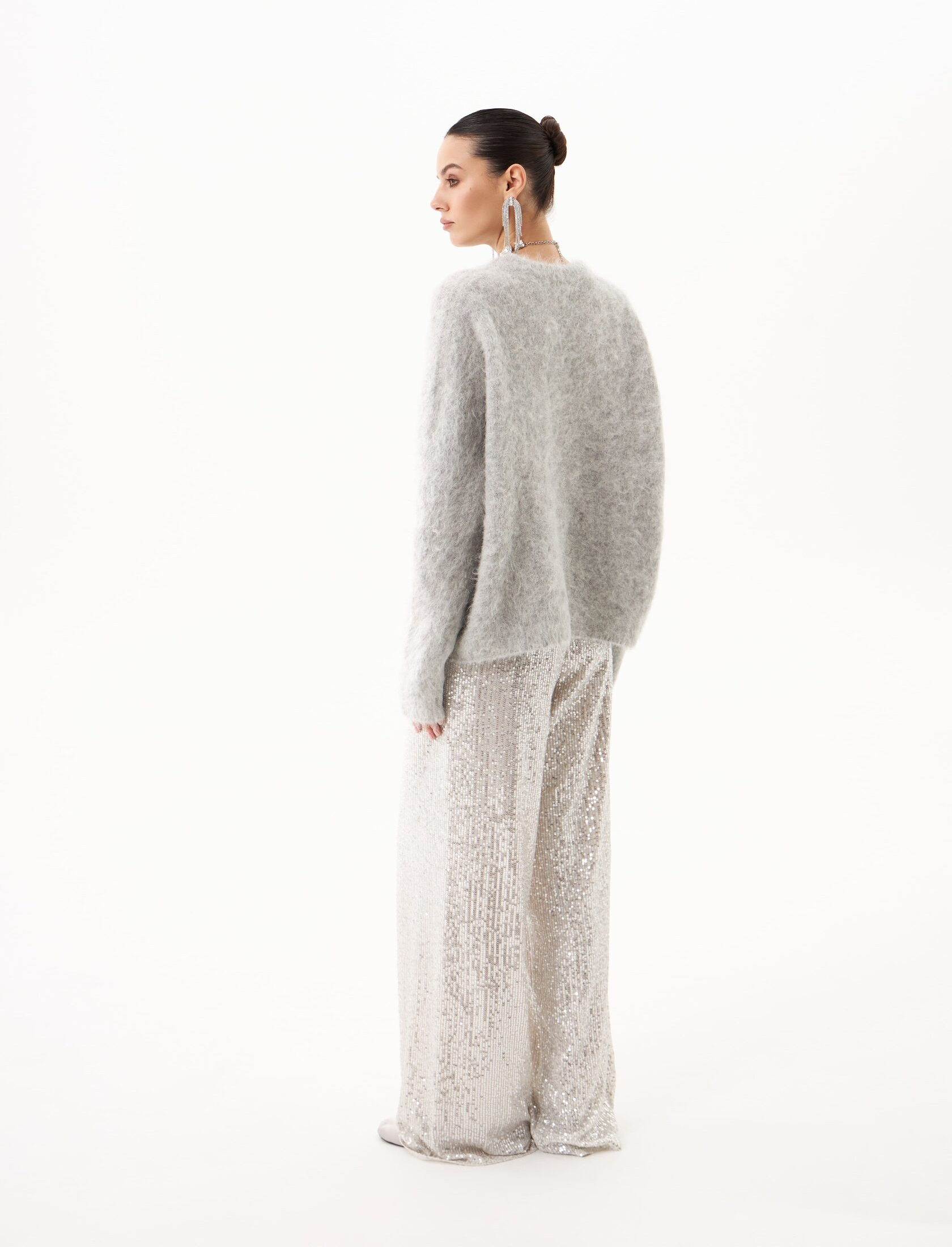 Брюки с пайетками Beige