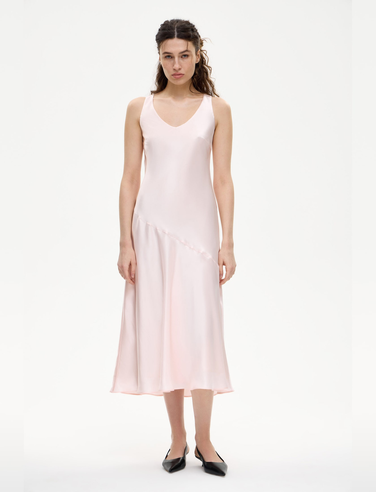 Платье из шелка Mulberry нежно-розового цвета