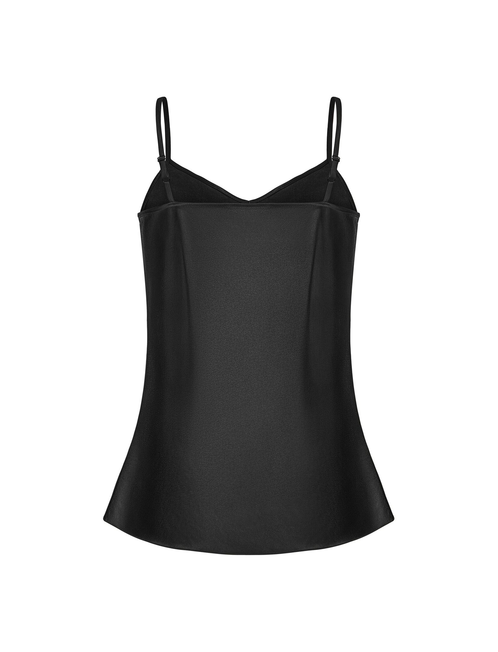 Топ из струящейся вискозы черного цвета