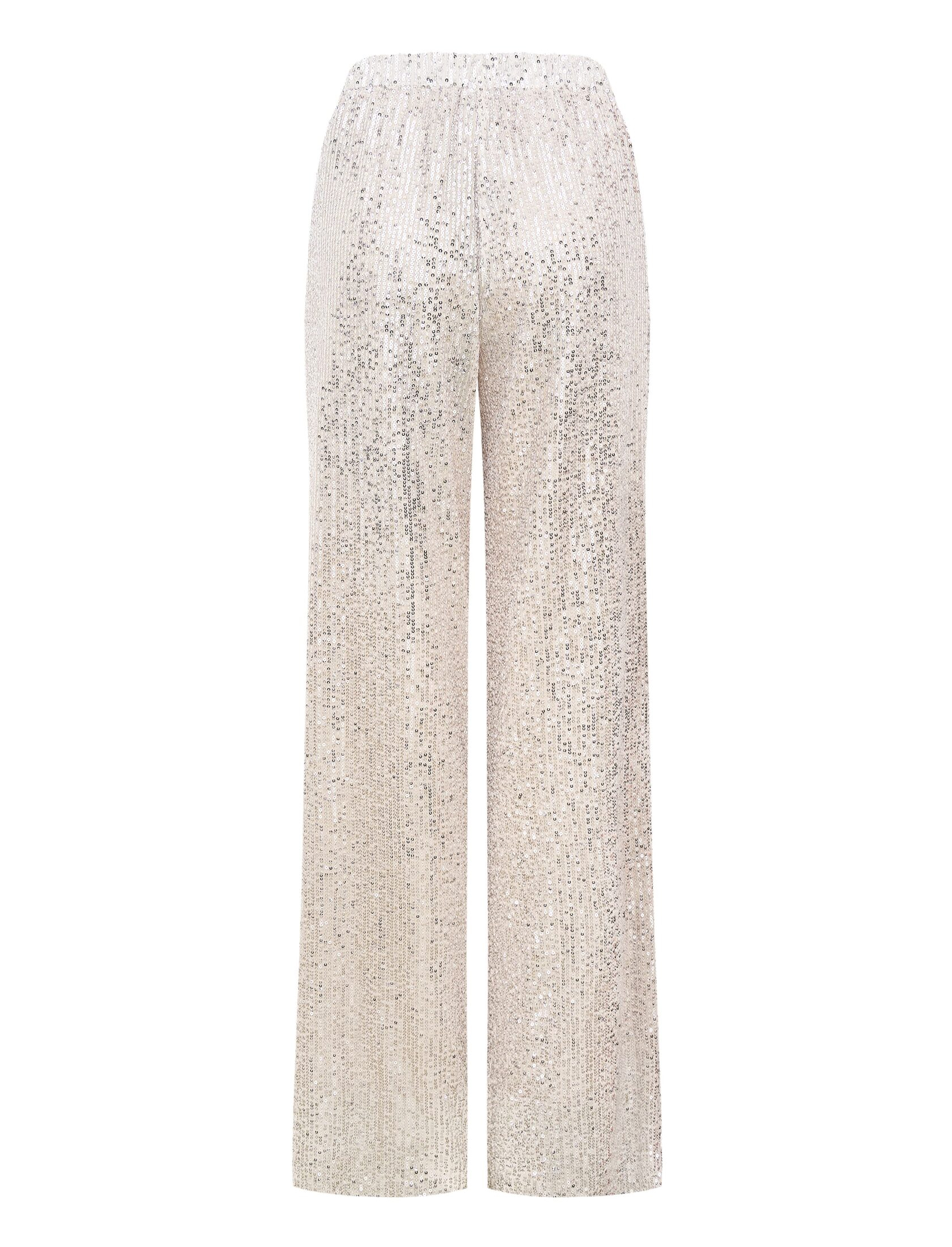 Брюки с пайетками Beige