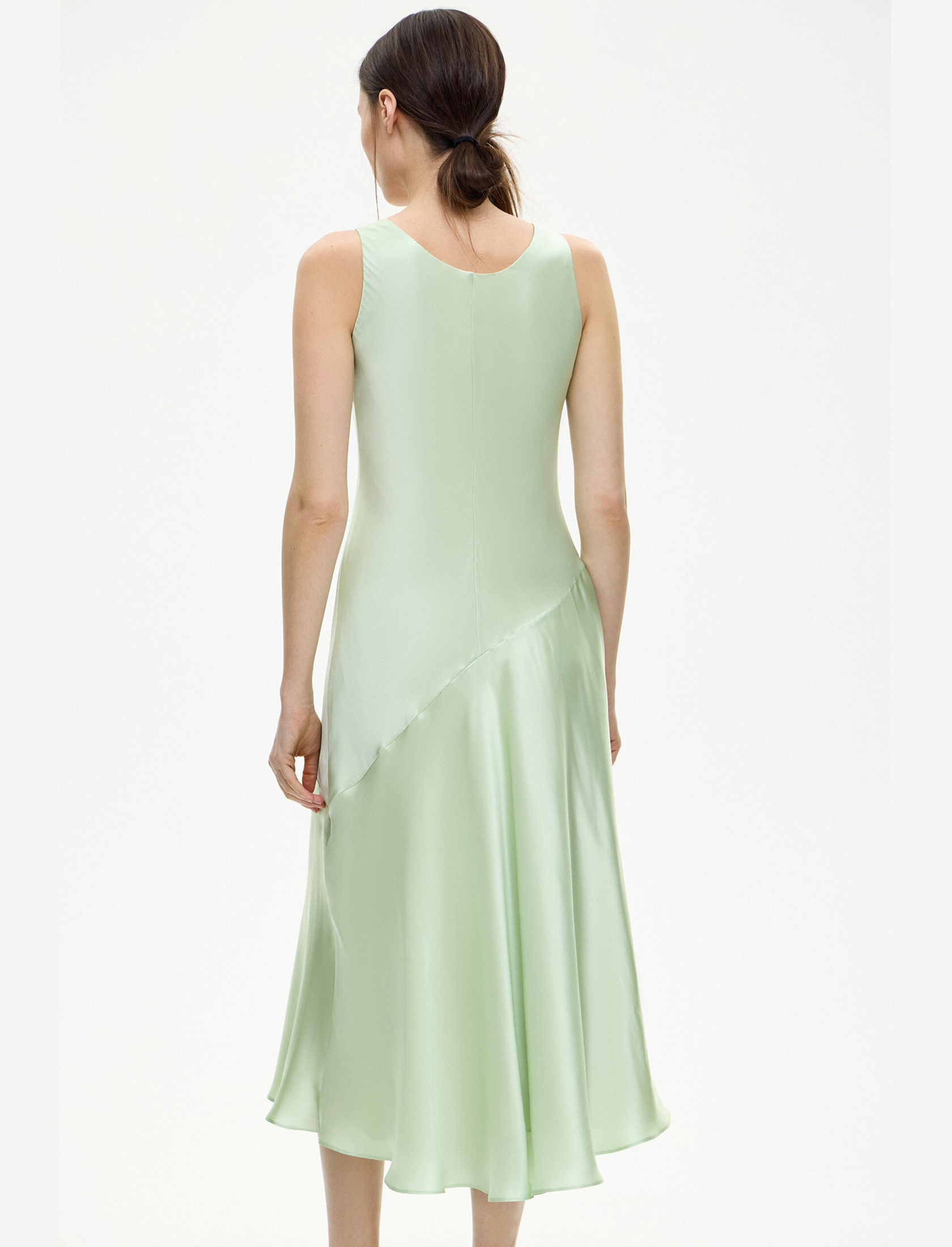 Платье из шелка Mulberry мятного цвета