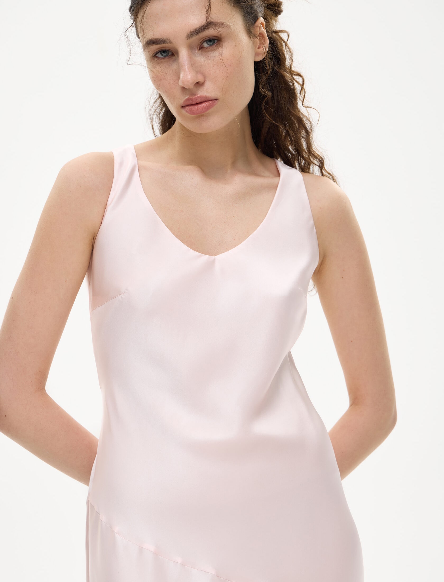 Платье из шелка Mulberry нежно-розового цвета