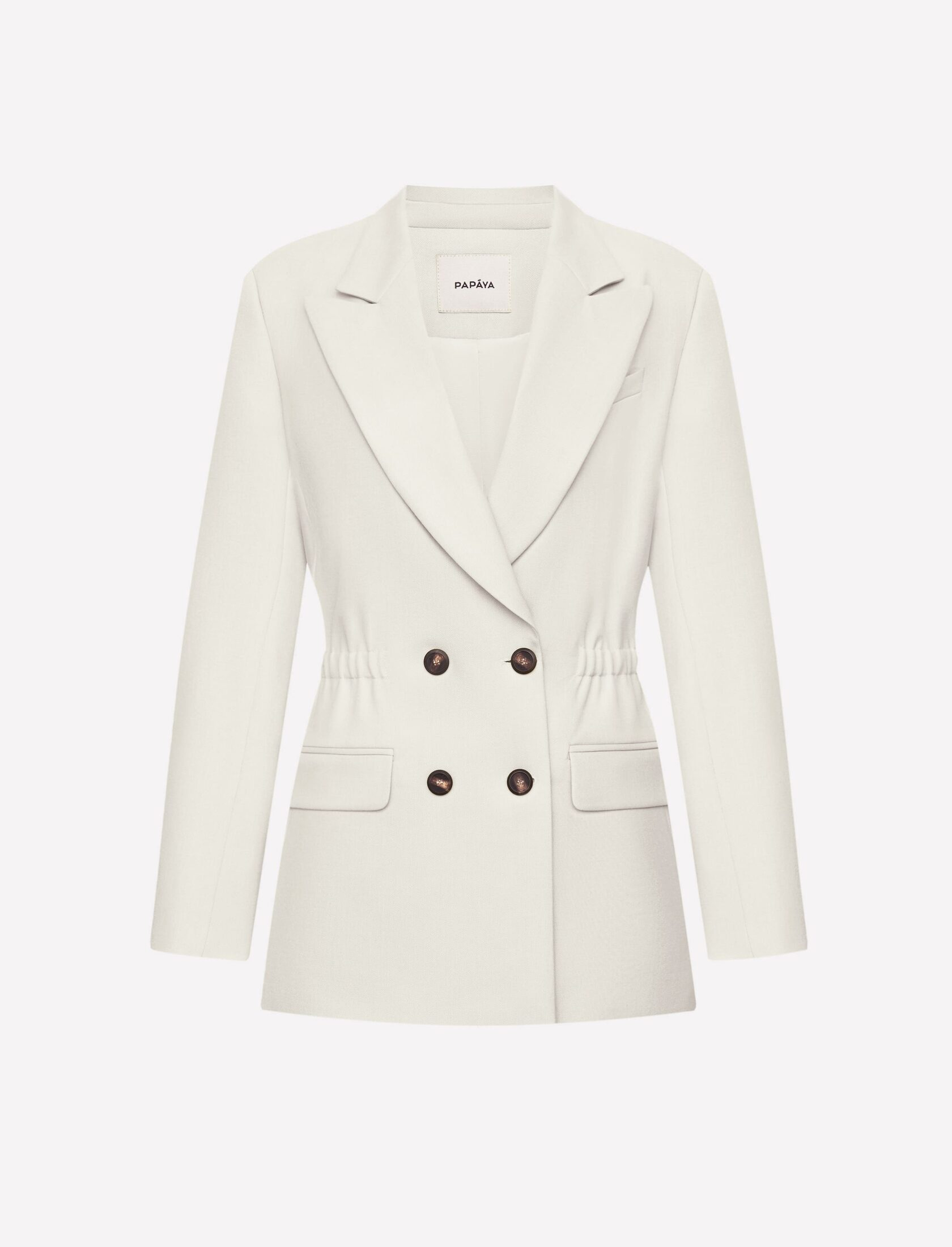 Двубортный жакет с акцентом на талии