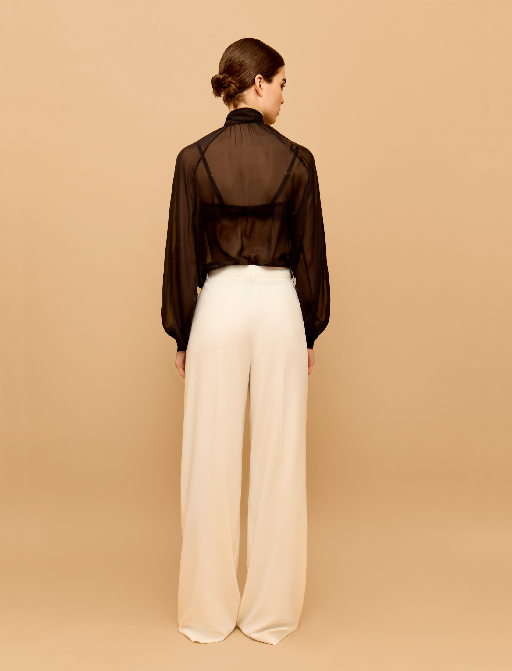 Полупрозрачная блуза Аскот