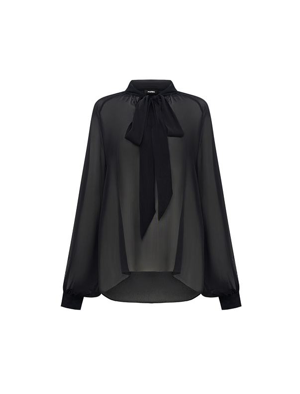 Полупрозрачная блуза Аскот