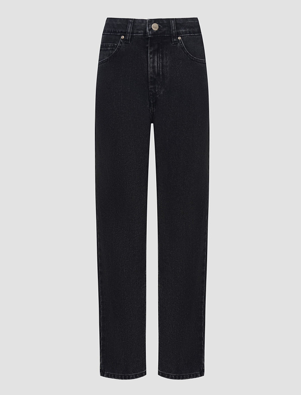 Джинсы Mom fit черного цвета